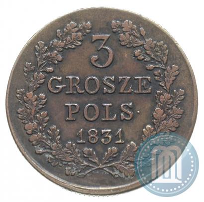 Picture 3 grosze 1831 year KG "Polish uprising"