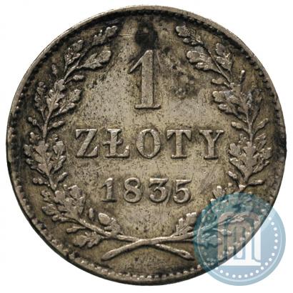 Picture 1 złoty 1835 year  "Free city of Kraków"