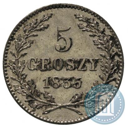 Фото 5 грошей 1835 года  "Свободный город Краков"