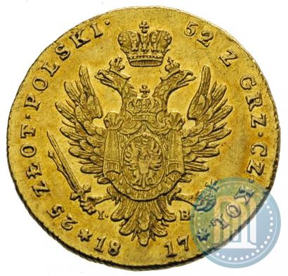 Фото 25 злотых 1817 года IB 