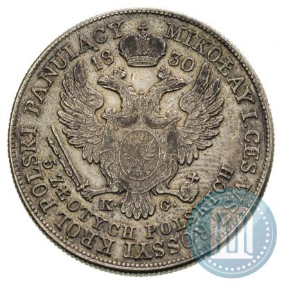 Picture 5 złotych 1830 year KG 
