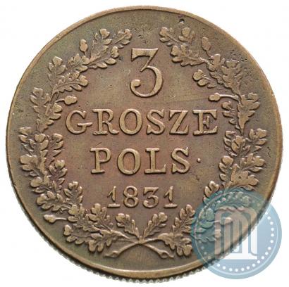 Picture 3 grosze 1831 year KG "Polish uprising"