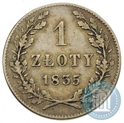 Picture 1 złoty 1835 year  "Free city of Kraków"