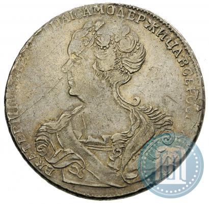 Picture 1 rouble 1725 year СПБ "Petersburg type, portrait turned to the left"