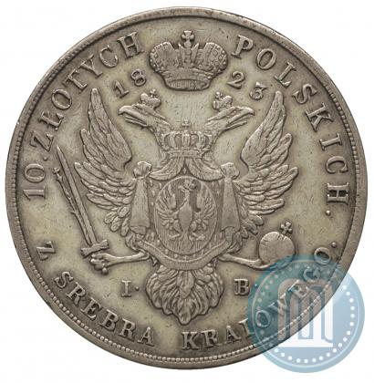 Picture 10 złotych 1823 year IB 
