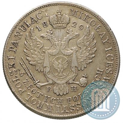 Picture 5 złotych 1829 year FH 