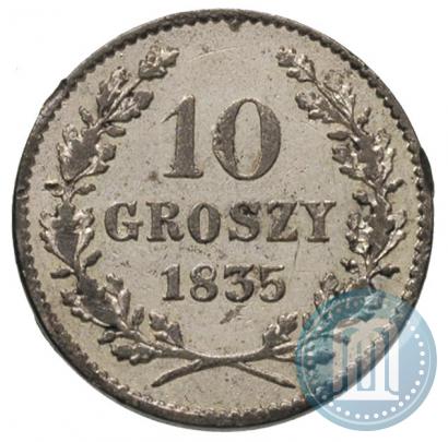 Фото 10 грошей 1835 года  "Свободный город Краков"