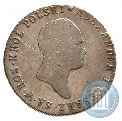 Фото 2 злотых 1820 года IB 