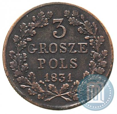 Фото 3 гроша 1831 года KG "Польское восстание"