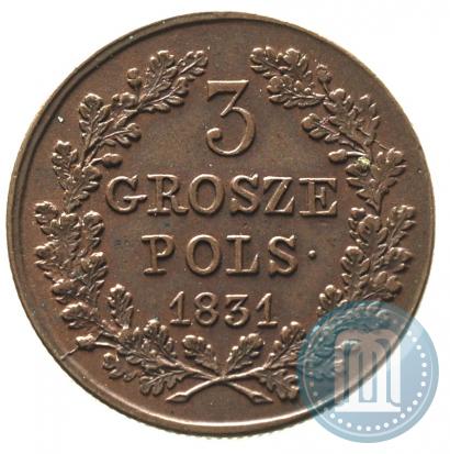 Picture 3 grosze 1831 year KG "Polish uprising"