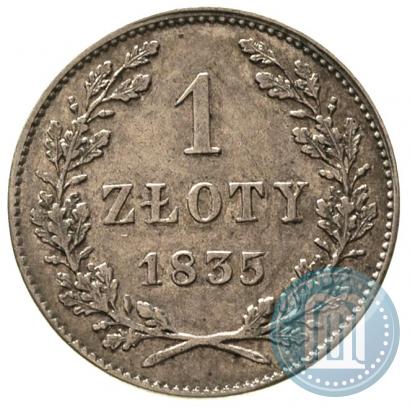 Picture 1 złoty 1835 year  "Free city of Kraków"