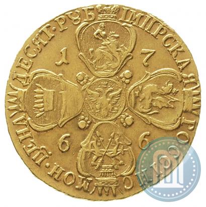 Picture 10 roubles 1766 year СПБ 