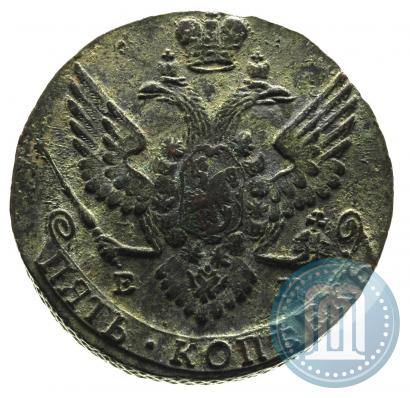 Picture 5 kopecks 1790 year ЕМ 