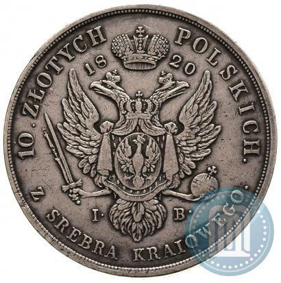 Picture 10 złotych 1820 year IB 
