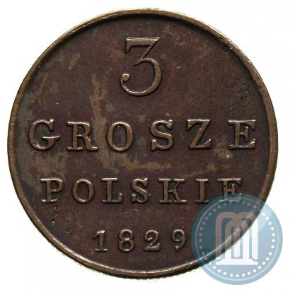Фото 3 гроша 1829 года FH 