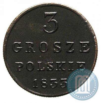 Picture 3 grosze 1833 year KG 
