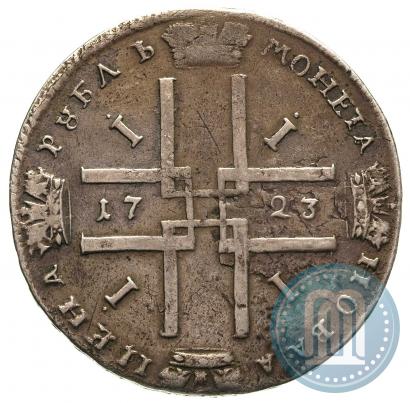 Фото 1 рубль 1723 года  "Портрет в античных доспехах"