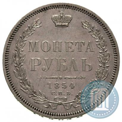 Фото 1 рубль 1854 года СПБ-HI 