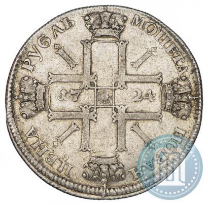 Picture 1 rouble 1724 year СПБ "Sun rouble, portrait in armour"
