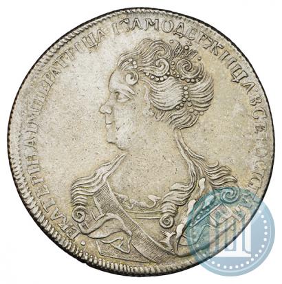 Picture 1 rouble 1726 year СПБ "Petersburg type, portrait turned to the left"