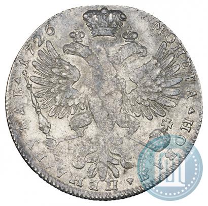 Picture 1 rouble 1726 year СПБ "Petersburg type, portrait turned to the right"