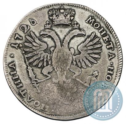 Picture Poltina 1726 year СПБ "Petersburg type, portrait turned to the left"