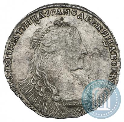Picture Poltina 1737 year  "Type of 1735"