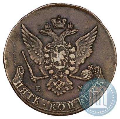 Фото 5 копеек 1765 года ЕМ 