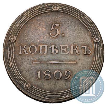 Picture 5 kopecks 1809 year КМ 