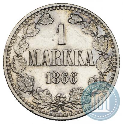 Picture 1 markka 1866 year S 
