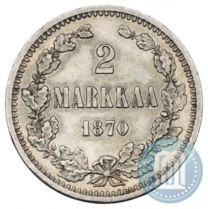 Picture 2 markkaa 1870 year S 