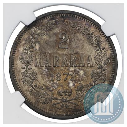 Picture 2 markkaa 1872 year S 