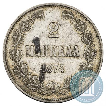 Picture 2 markkaa 1874 year S 