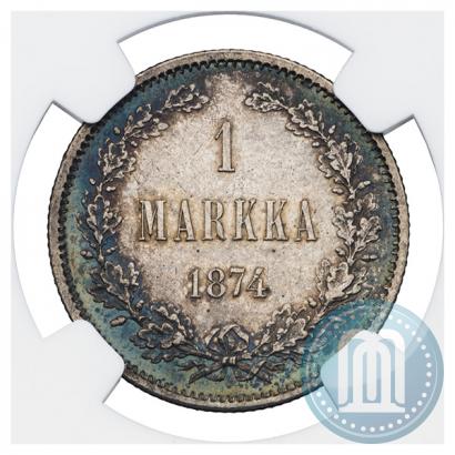 Picture 1 markka 1874 year S 