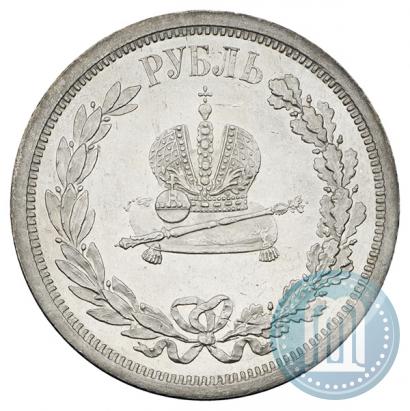 Picture 1 rouble 1883 year ЛШ "On the Coronation of Emperor Alexander III"