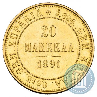 Picture 20 markkaa 1891 year L 
