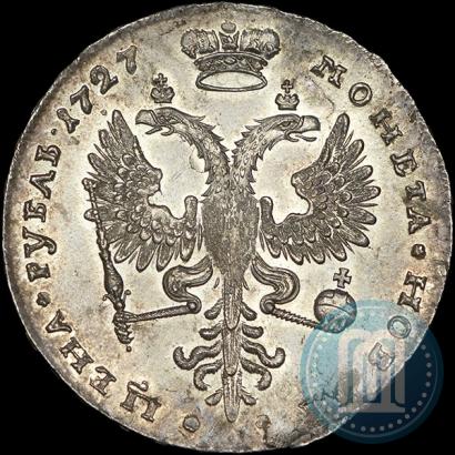 Picture 1 rouble 1727 year  "Moscow type, portrait turned to the right"