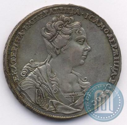 Фото 1 рубль 1726 года  "Московский тип, портрет вправо"