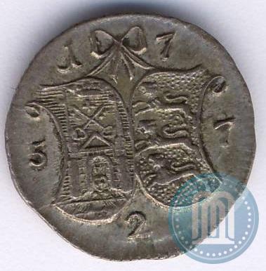 Фото 2 копейки 1757 года  "Ливонез"