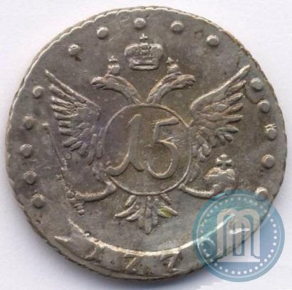 Фото 15 копеек 1770 года ММД 