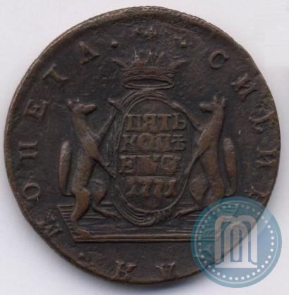 Фото 5 копеек 1771 года КМ 