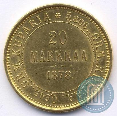 Picture 20 markkaa 1878 year S 