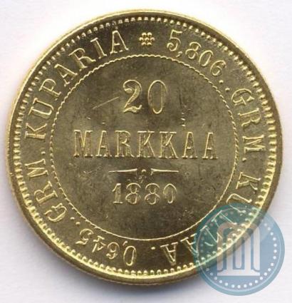Picture 20 markkaa 1880 year S 