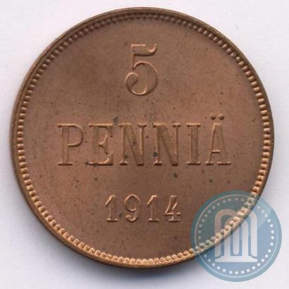 Picture 5 pennia 1914 year  