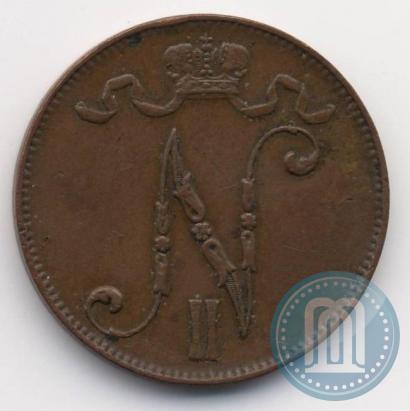 Picture 5 pennia 1910 year  