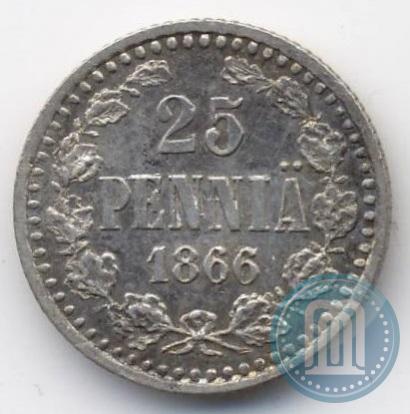 Фото 25 пенни 1866 года S 