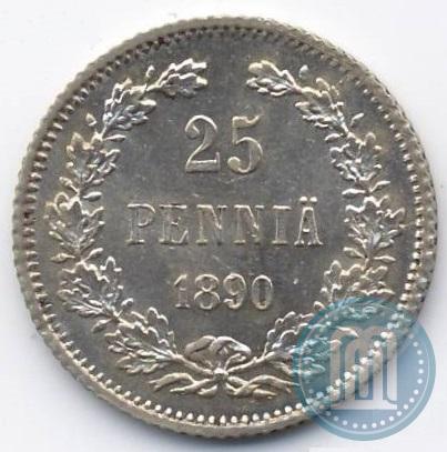 Фото 25 пенни 1890 года L 