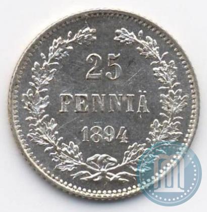 Picture 25 pennia 1894 year L 
