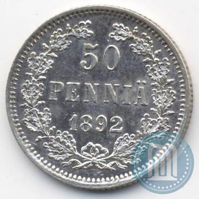 Picture 50 pennia 1892 year L 