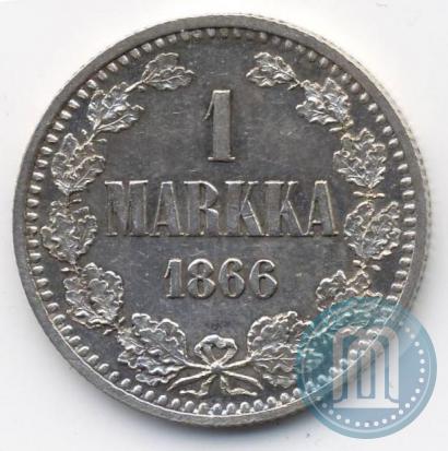 Picture 1 markka 1866 year S 